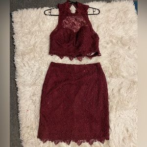 Maroon Homecoming Dress